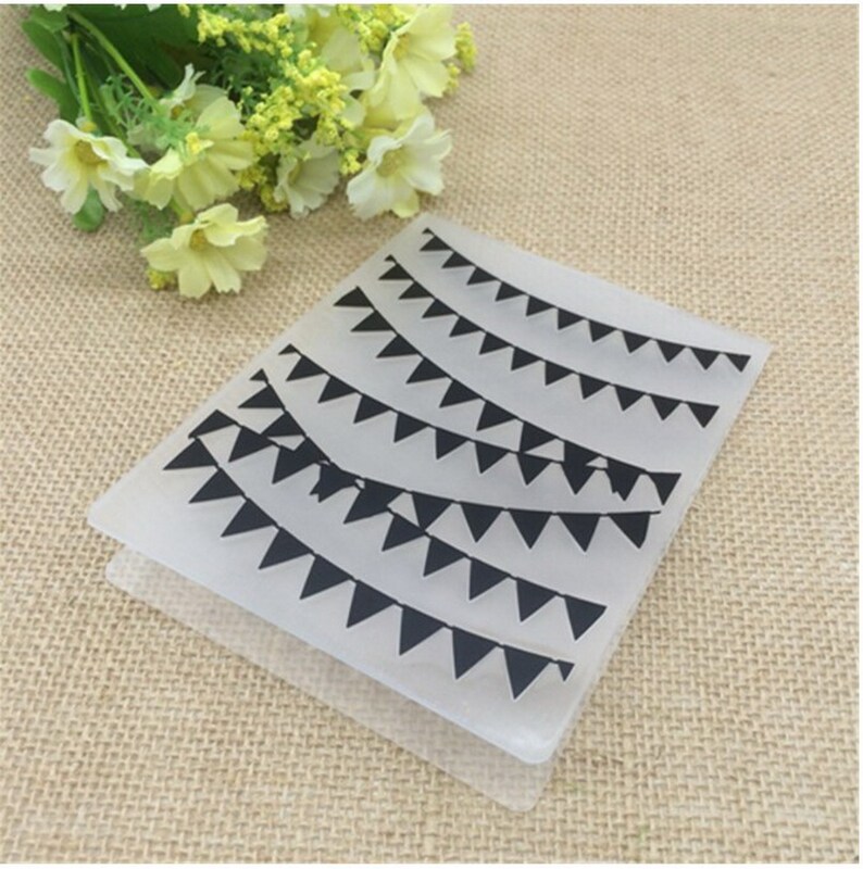 Flags Celebration DIY Plastic Embossing Folders for Scrapbooking Card Making Paper Crafting