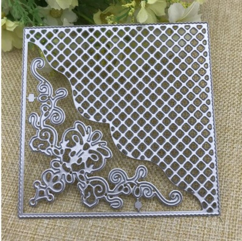 Grid Flowers Metal Cutting Dies for DIY Scrapbooking Etsy