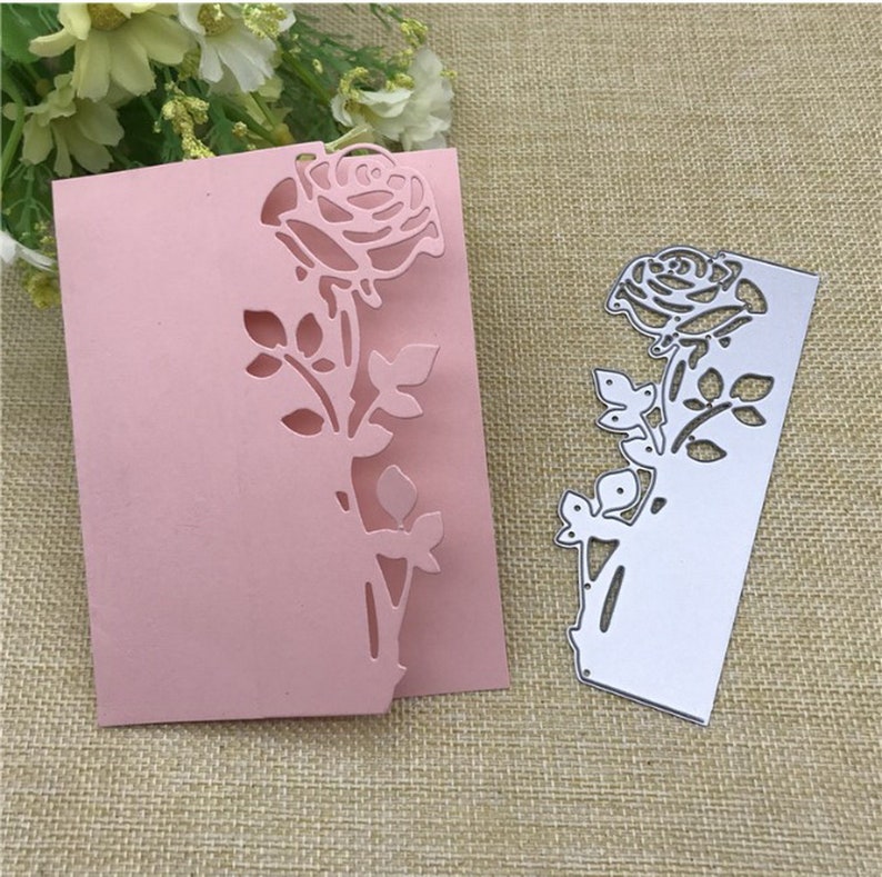 Edge Rose Flower Metal Cutting Dies for DIY Scrapbooking Etsy