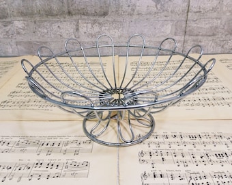 VINTAGE FRUIT BOWL | Old bowl | silver metal