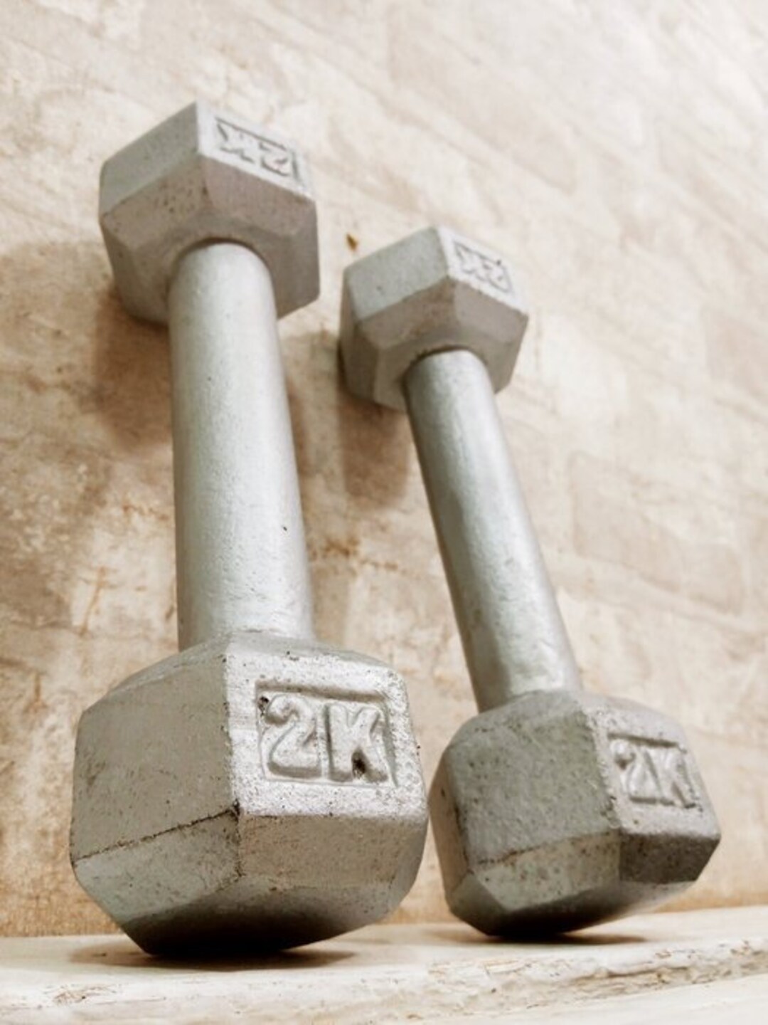 Weights Set, Retro Workout Equipment, Classic Home Gym Decor, Antique ...
