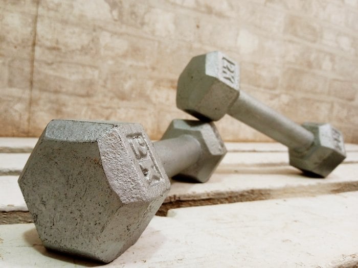 Weights Set, Retro Workout Equipment, Classic Home Gym Decor, Antique ...