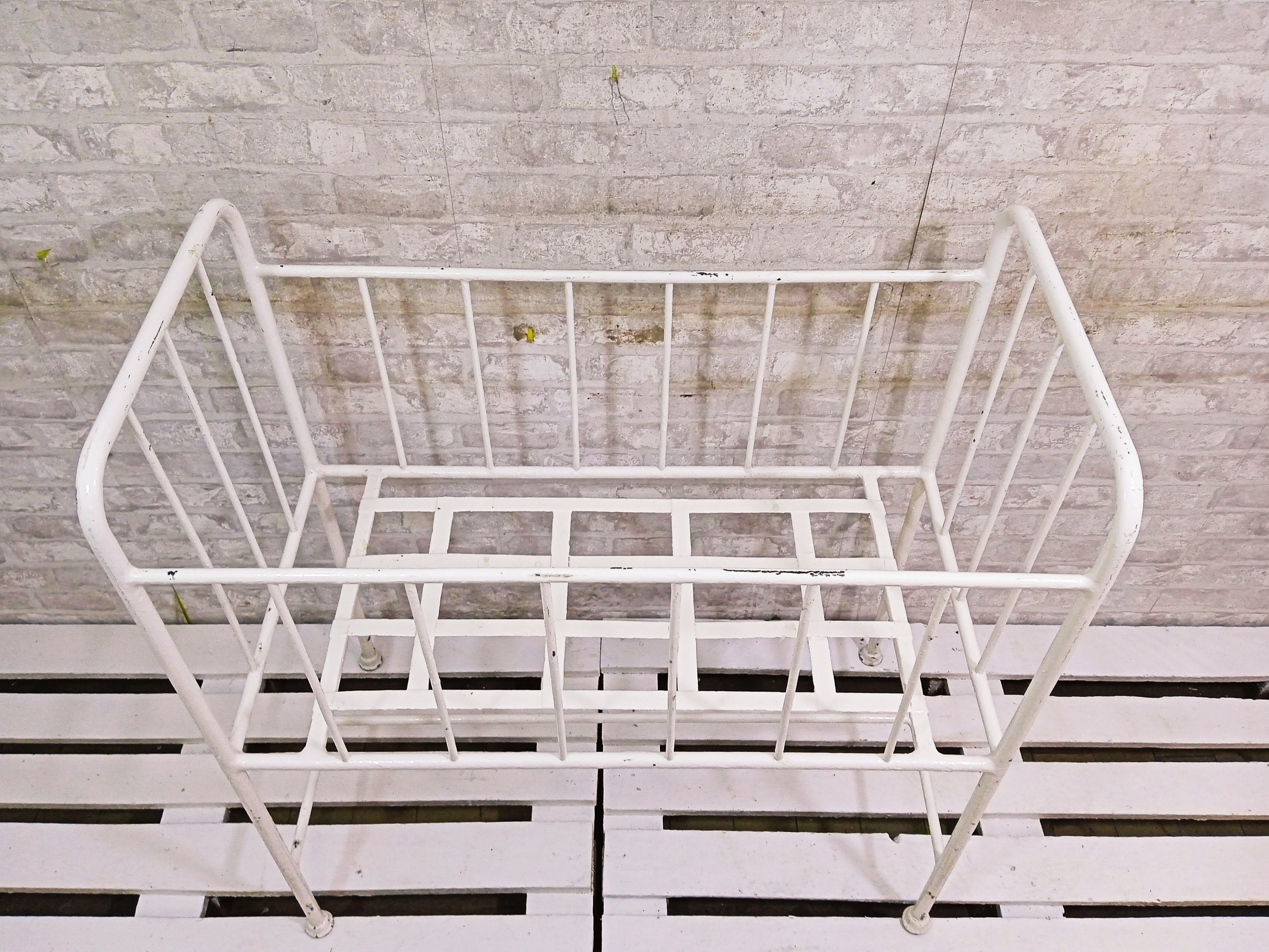 HOSPITAL BABY BED Metal Bed Frame Metal Baby Bed Metal White, Vintage
