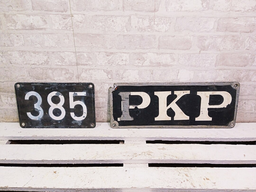 Vintage Side Numbers Train Plate Numbers Old Etsy