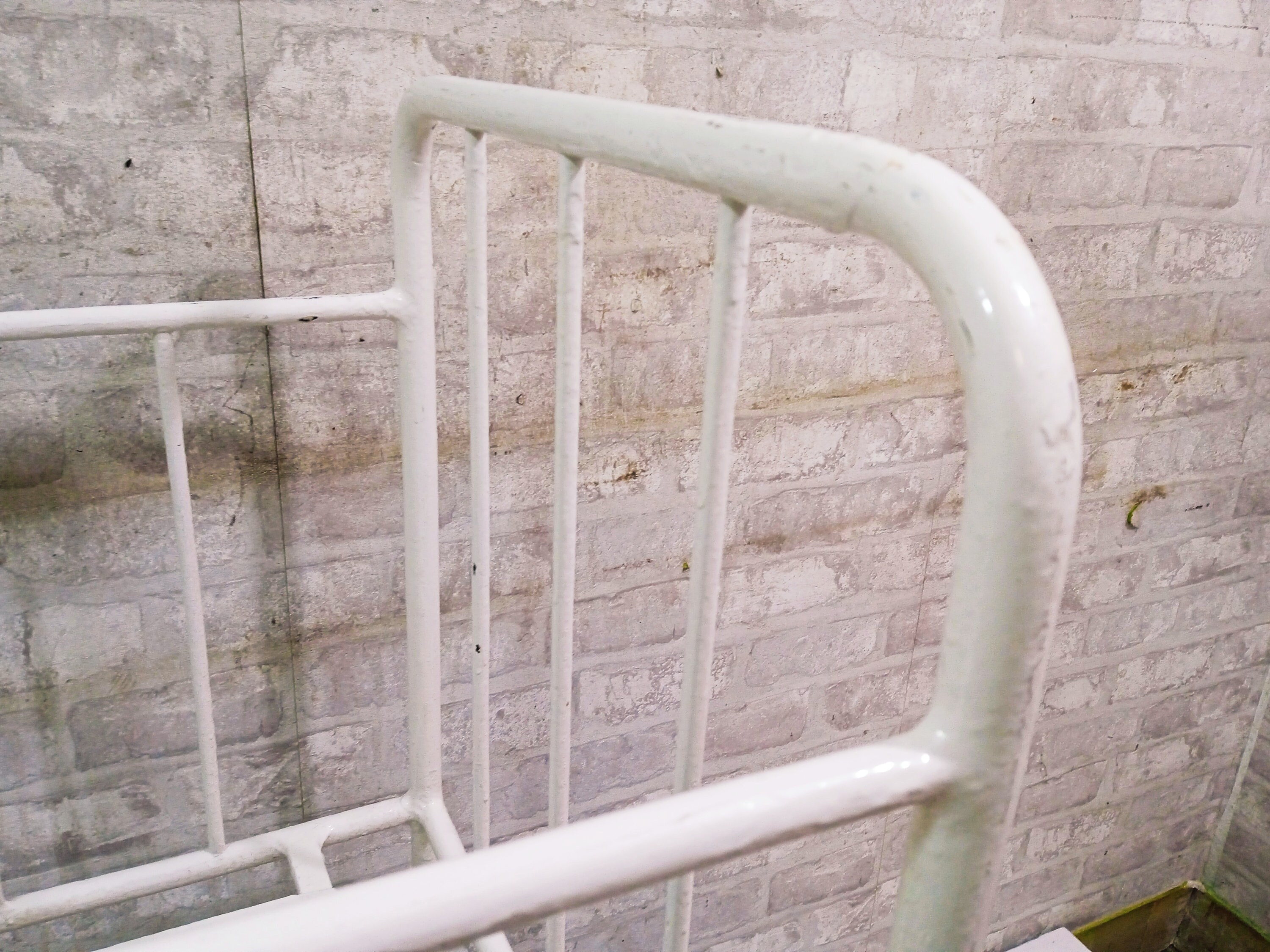 HOSPITAL BABY BED Metal Bed Frame Metal Baby Bed Metal White, Vintage