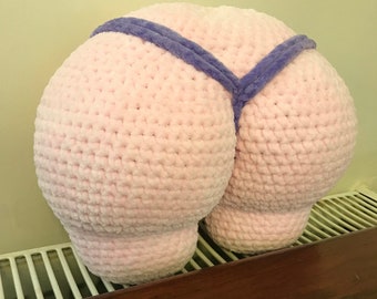 Crochet Booty Pillow,Badonkadonk Pillow, Crochet Ass Pillow, Crochet Butt,Jumbo Booty Pillow,Butt Pillow, Crochet Pillow, Mother&#39;s Day gift