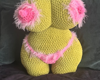 Coussin pour butin de zombie au crochet : cadeau pour bâillonner drôle