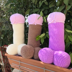 Crochet Plush Penis,13 inches Dick,Christmas Gift,gift for husband,Funny gift for friends,Toy for dog,Bachelorette Gift, Pecker ,gag gift