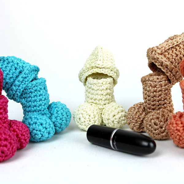RTG Penis Chapstick Holder Lip Balm Case, Crochet Willy, Penis Lip Balm,Bachelortte Party, Cozy, Funny, LGBTQ, adult humor,cristmas gift