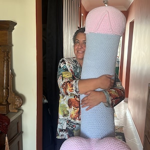 3 Feet Crochet Penis,Crochet Jumbo Dick,Custom Order Penis,Penis Body Pillows,Gitf for Her,Crochet Bdick,Willy Parker,Christmas Gifts