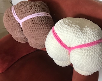 Custom butt pillow,Badonkadonk plush pillow, Crochet Ass, Booty Pillow,Butt Pillow,Booty toy, bbl, unique gifts,giant butt pillow,gag gift
