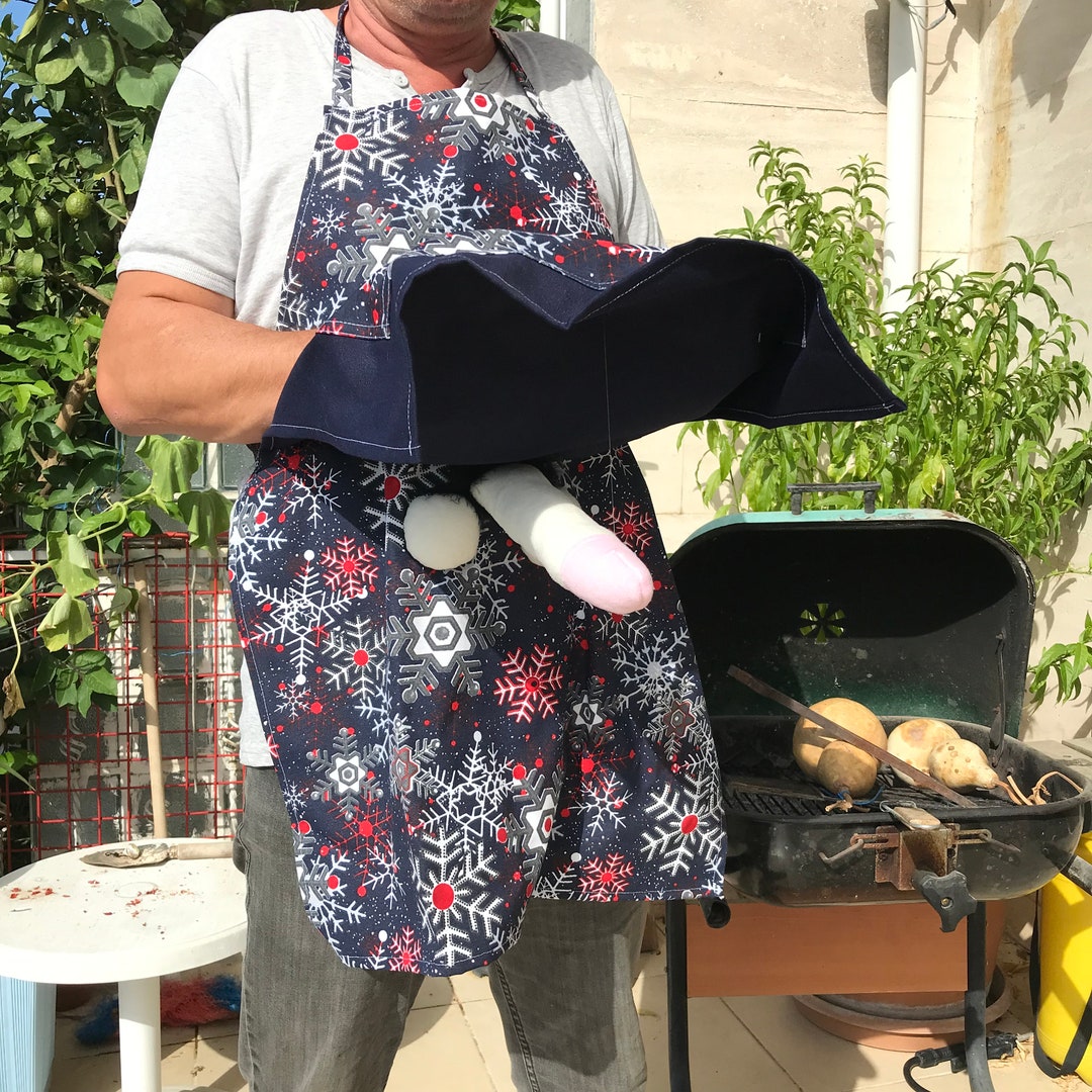 Secret Willy Apron,funny Novelty Christmas Gift,snow Printed Apron