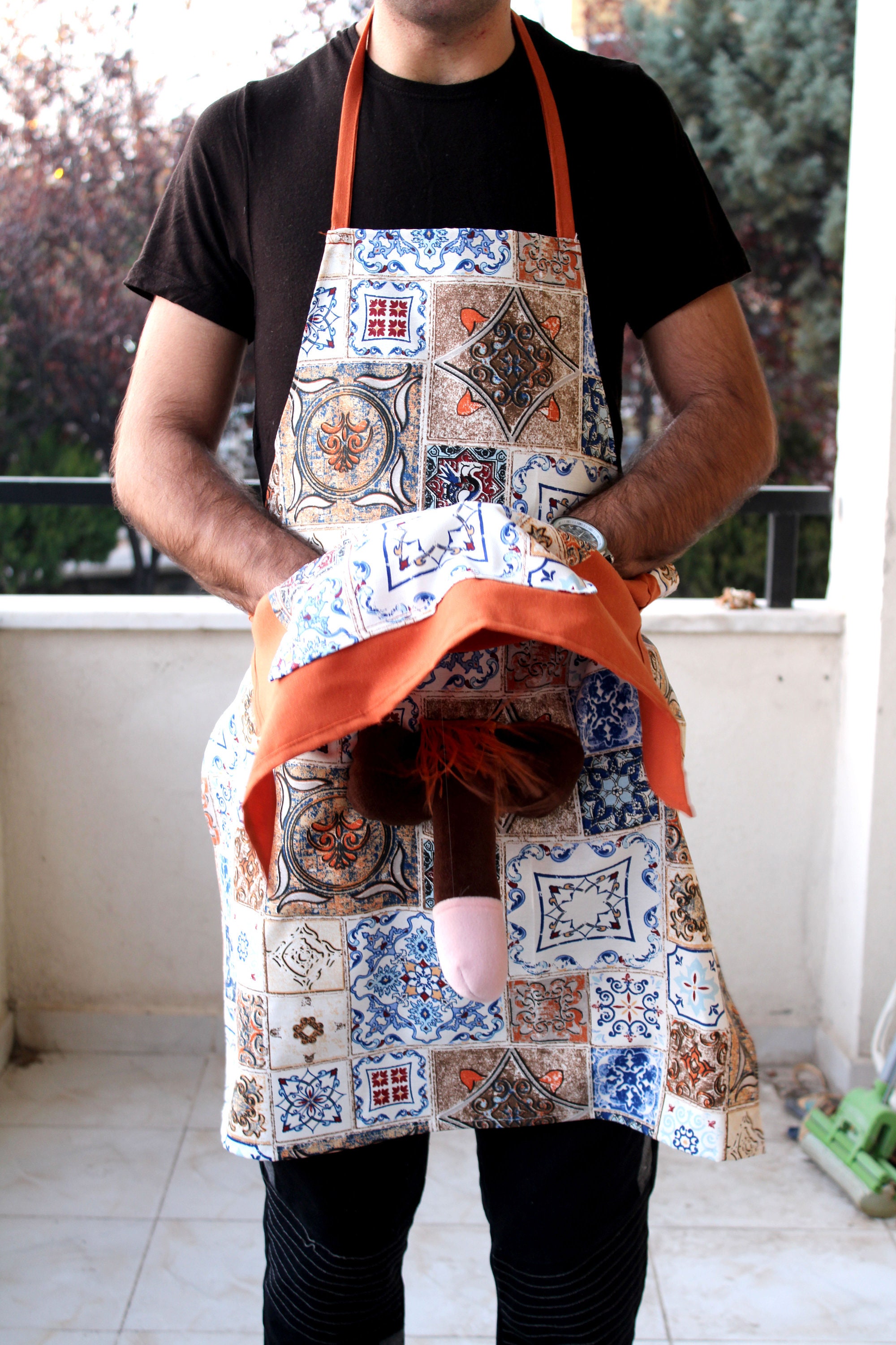 Apron with penis