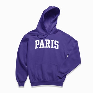 Paris Hoodie: Paris France Hooded Sweatshirt / College Style Pullover / Vintage Inspired Sweater image 6