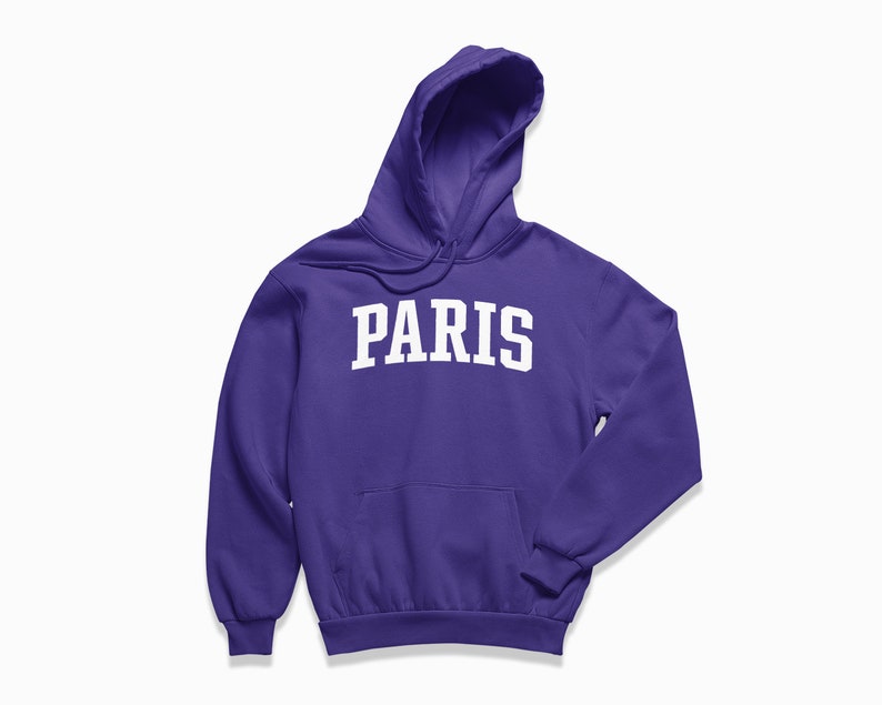 Paris Hoodie: Paris France Hooded Sweatshirt / College Style Pullover / Vintage Inspired Sweater image 6