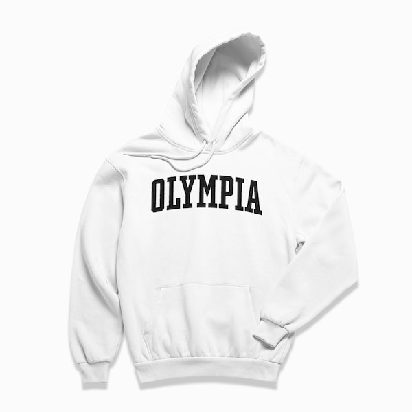 Olympia Hoodie: Olympia Washington Hooded Sweatshirt / College Style Pullover / Vintage Inspired Sweater