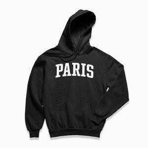 Paris Hoodie: Paris France Hooded Sweatshirt / College Style Pullover / Vintage Inspired Sweater image 1