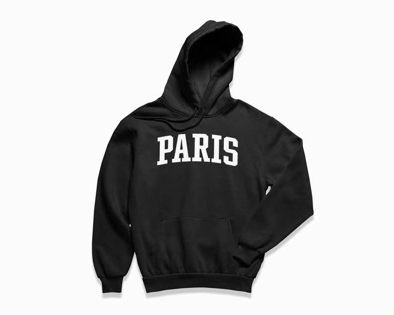 Paris Hoodie: Paris France Hooded Sweatshirt / College Style Pullover / Vintage Inspired Sweater image 1