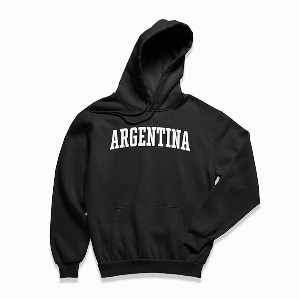 Argentina Hoodie: Argentina Hooded Sweatshirt / College Style Pullover / Vintage Inspired Sweater
