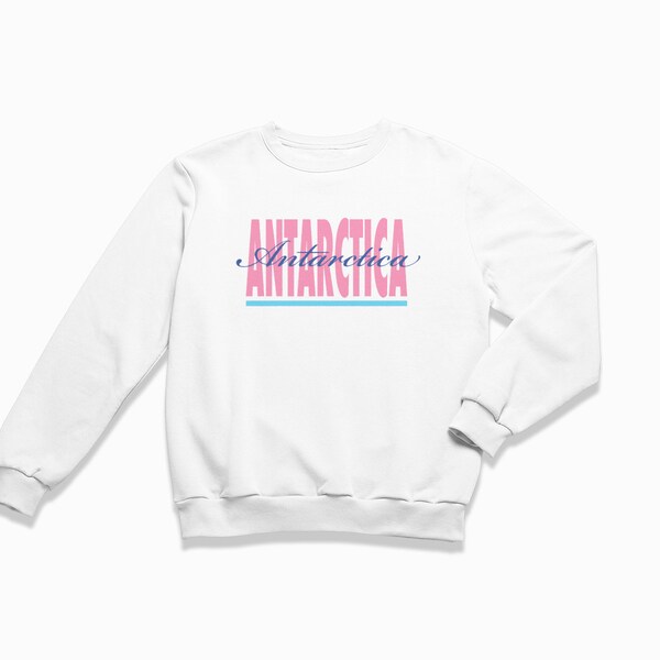 Antarctica Signature Sweatshirt: Antarctica Crewneck / Retro Style Sweatshirt / Vintage Inspired Sweater