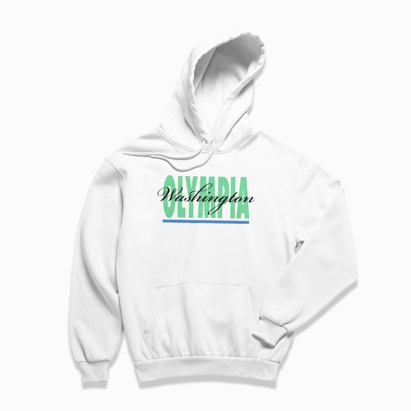 Olympia Signature Hoodie: Olympia Washington Hooded Sweatshirt / Retro Style Pullover / Vintage Inspired Sweater