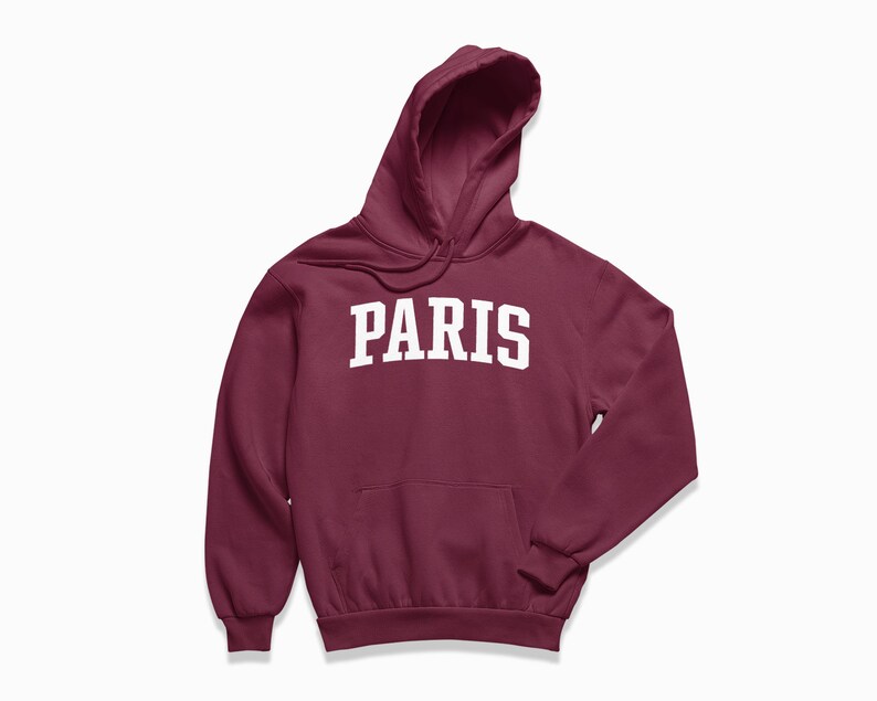 Paris Hoodie: Paris France Hooded Sweatshirt / College Style Pullover / Vintage Inspired Sweater image 5