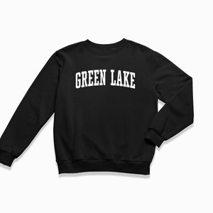 Green Lake Sweatshirt: Green Lake Seattle Crewneck / College Style Sweatshirt / Vintage Inspired Sweater