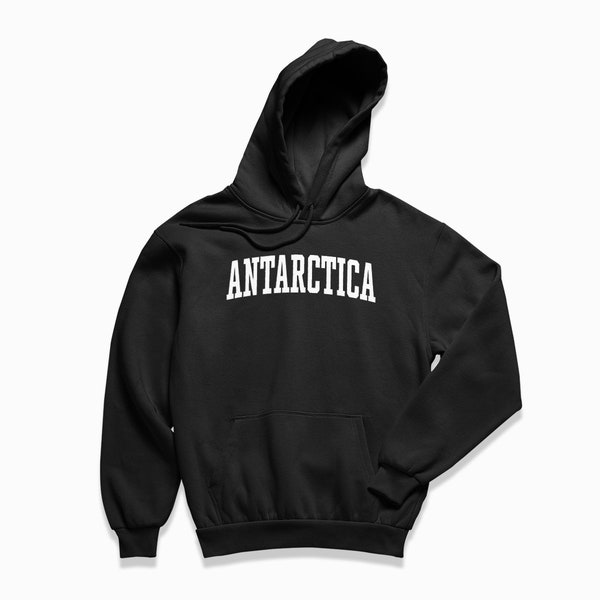 Antarctica Hoodie: Antarctica Hooded Sweatshirt / College Style Pullover / Vintage Inspired Sweater