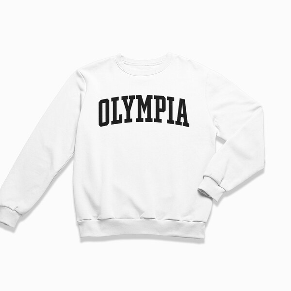 Olympia Sweatshirt: Olympia Washington Crewneck / College Style Sweatshirt / Vintage Inspired Sweater