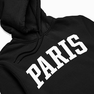 Paris Hoodie: Paris France Hooded Sweatshirt / College Style Pullover / Vintage Inspired Sweater image 2