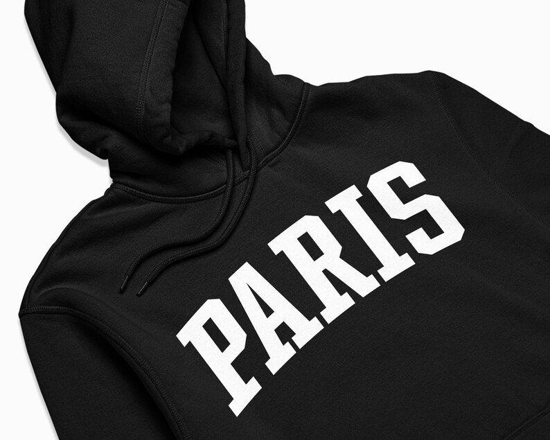 Paris Hoodie: Paris France Hooded Sweatshirt / College Style Pullover / Vintage Inspired Sweater image 2