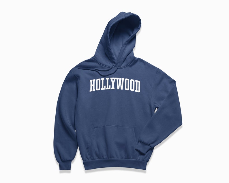 Hollywood Hoodie: Hollywood Los Angeles California Hooded Sweatshirt / College Style Pullover / Vintage Inspired Sweater image 6