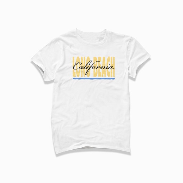 Long Beach Signature Shirt: Long Beach California T-Shirt / Retro Style T Shirt / Vintage Inspired Short Sleeve Tee