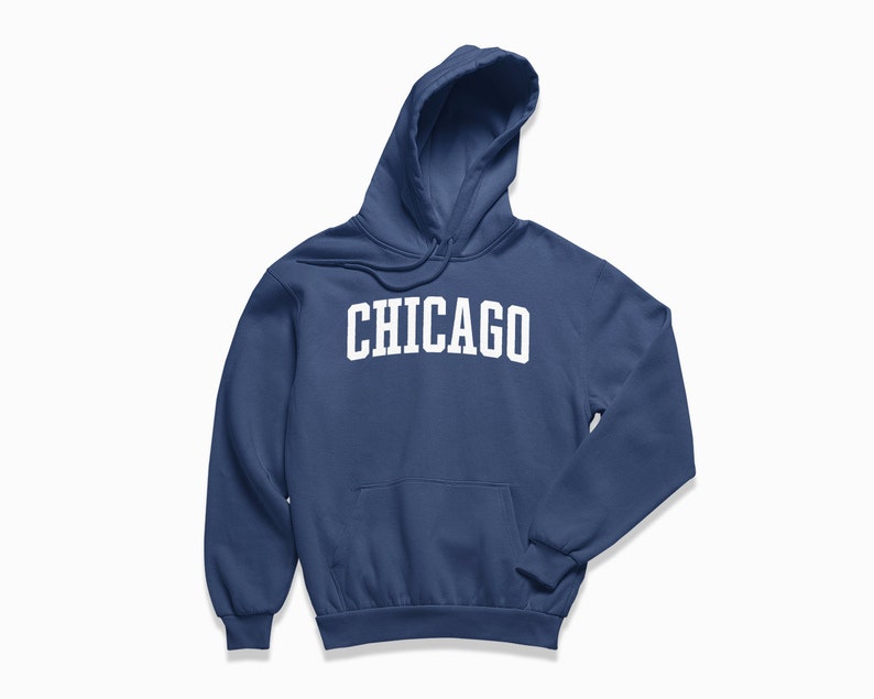 Chicago Hoodie: Chicago Illinois Kapuzenpullover / College Style Pullover / Vintage Inspirierter Pullover Bild 5