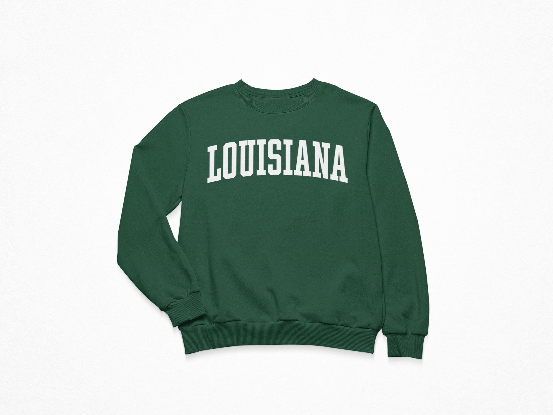 Wavy Louisiana Sweatshirt - Unisex Crewneck Fleece, Oversized Fit, Printed In USA - View #7