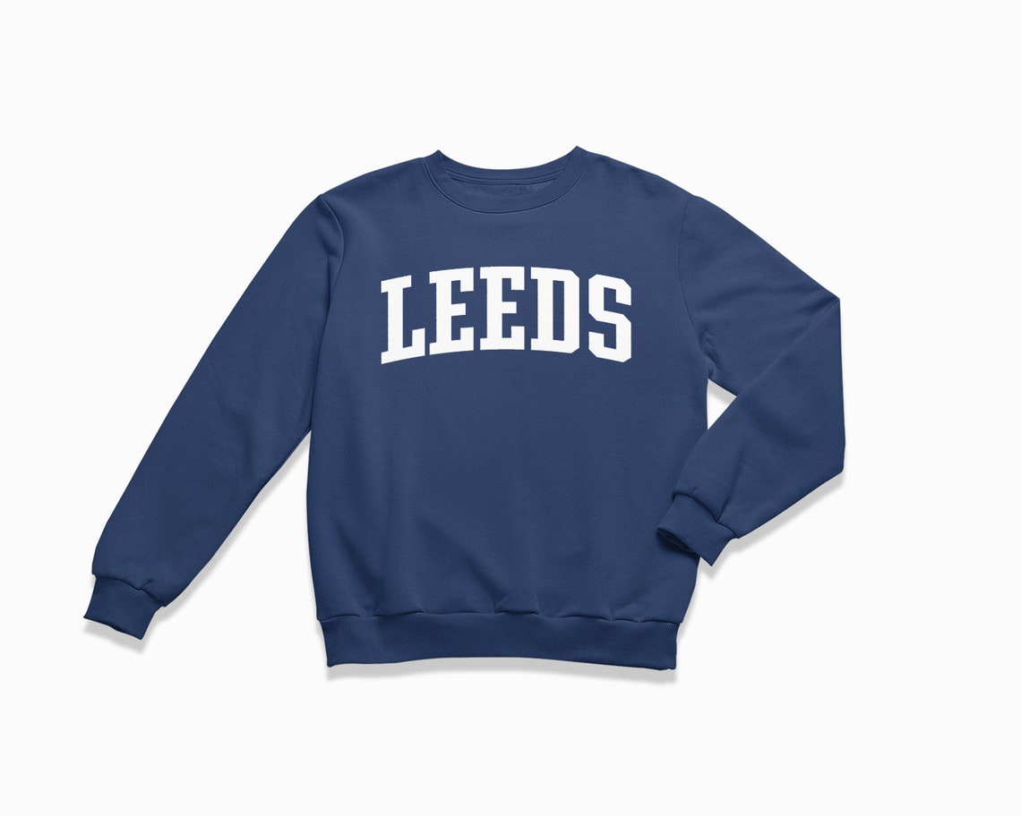 Leeds Sweatshirt Leeds England Crewneck / College Style Etsy