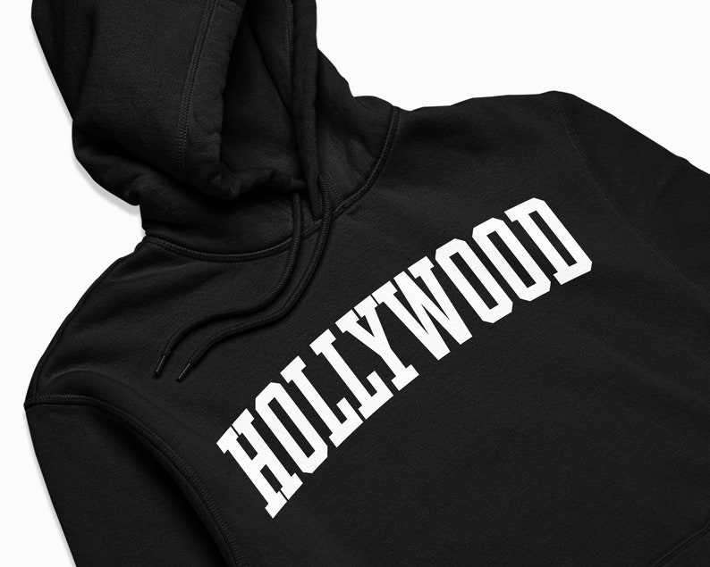 Hollywood Hoodie: Hollywood Los Angeles California Hooded Sweatshirt / College Style Pullover / Vintage Inspired Sweater image 2