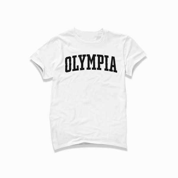 Olympia Shirt: Olympia Washington T-Shirt / College Style T Shirt / Vintage Inspired Short Sleeve Tee