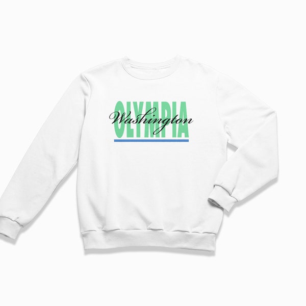 Olympia Signature Sweatshirt: Olympia Washington Crewneck / Retro Style Sweatshirt / Vintage Inspired Sweater