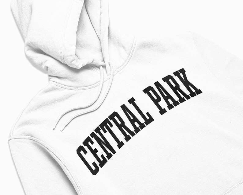 Central Park Hoodie: Central Park New York City Hooded Sweatshirt / College Style Pullover / Vintage Inspired Sweater image 2