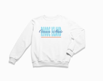 Rhode Island Signature Sweatshirt: Rhode Island Crewneck / Retro Style Sweatshirt / Vintage Inspired Sweater