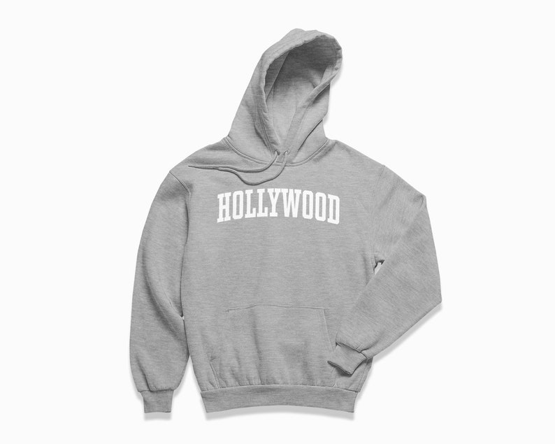 Hollywood Hoodie: Hollywood Los Angeles California Hooded Sweatshirt / College Style Pullover / Vintage Inspired Sweater image 3