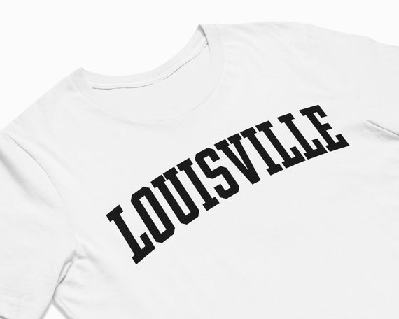 HappyNewVintageShop Louisville Shirt: Louisville Kentucky T-Shirt / College Style T Shirt / Vintage Inspired Short Sleeve Tee