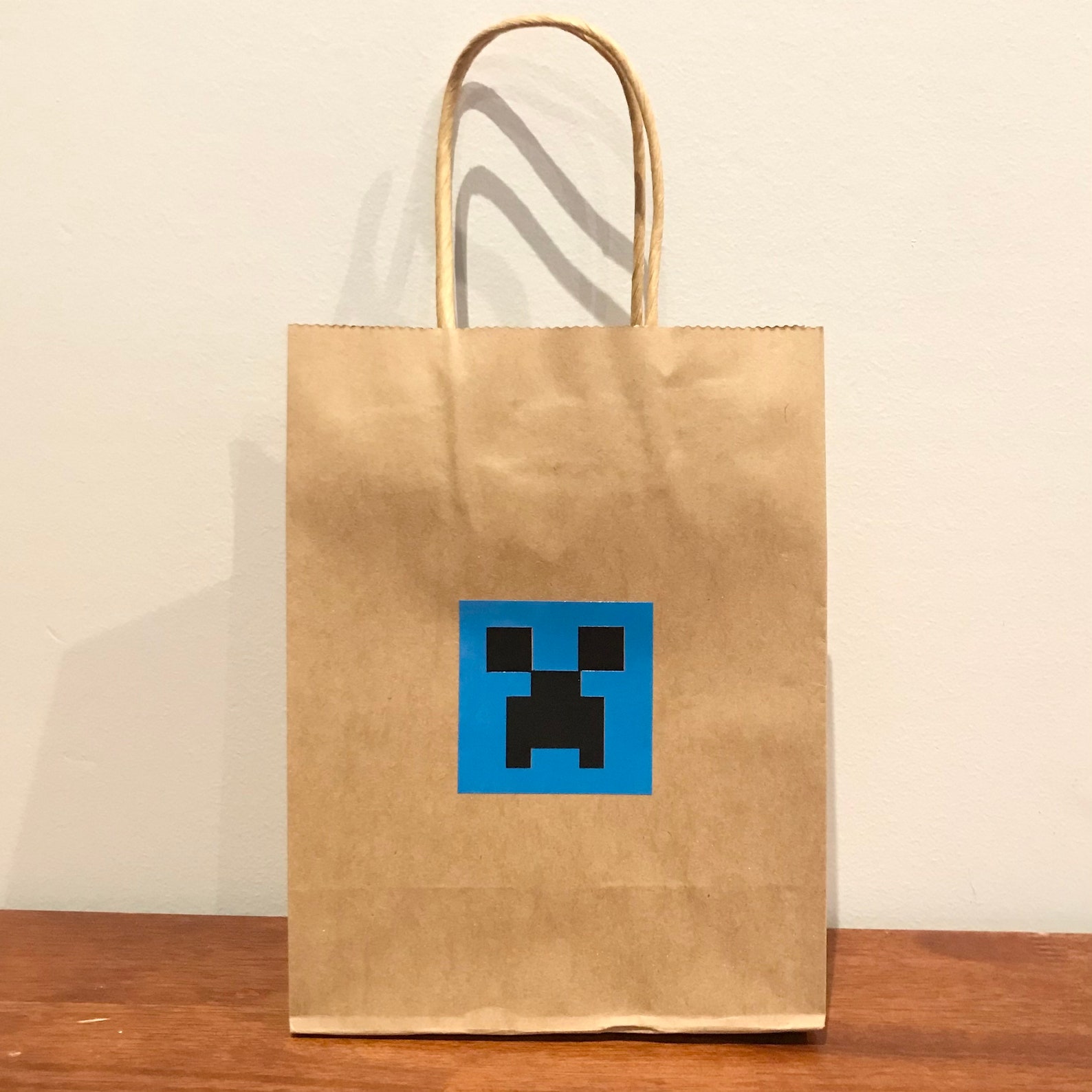 Minecraft themed party bag / favour bag / lolly bag Creeper Etsy