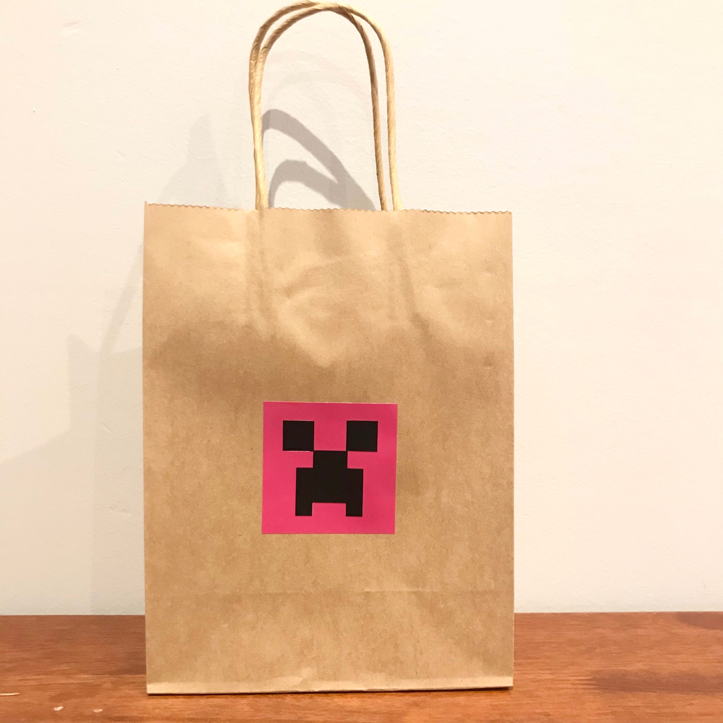 Minecraft themed party bag / favour bag / lolly bag Creeper Etsy