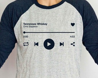 Tennessee Whiskey Svg! Instant Digital Download to make a Gift for Country Fans! Favorite Spotify Music Song Player Shirt Design Art