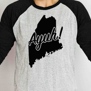 Ayuh! Maine Svg Digital Download voor East Coast Mainers! Grappige Mainer State Zeggen Clipart om Shirt Sweater Apparel Clothing Design te maken!