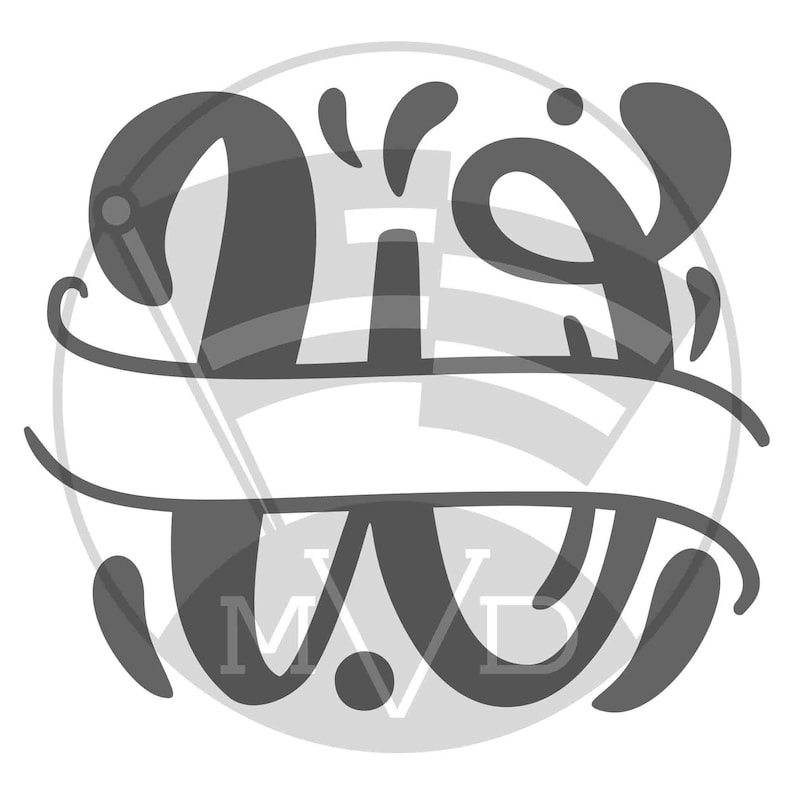 Letter W Split Monogram Svg Eps Dxf Png Bundle to Make Personal Reunion ...