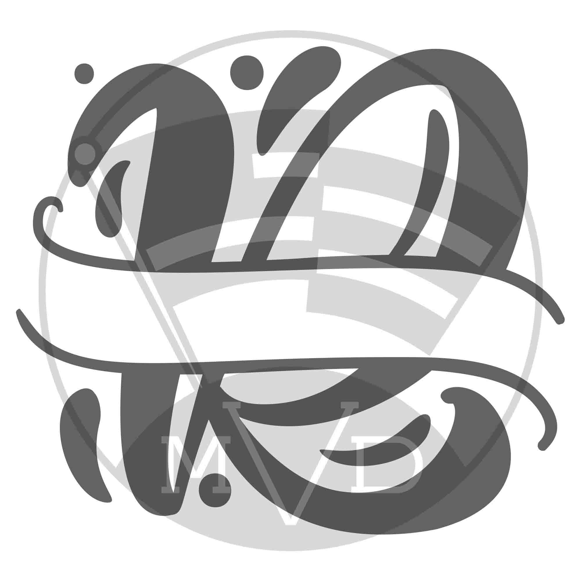 Letter R Split Monogram Svg Eps Dxf Png Bundle to Make Personal Reunion ...