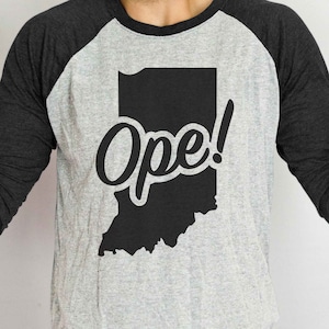 Ope! Indiana Svg! Instant Digital Download for the Hoosier Midwest State! Make a Great Gift for a Funny, Humorous Clothing Art Design